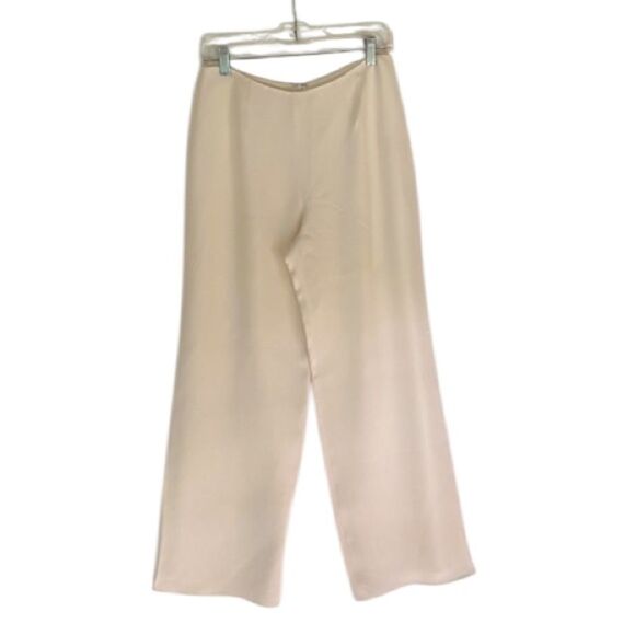 Flores & Flores Ivory Silk Fully Lined Wide Leg Pants 6 - Picture 9 of 10